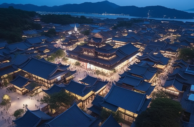 旅游度假景区夜景风光,高清,摄影图,摄影图片,图片大全,摄影图免费下载